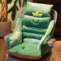 坐垫办公室久坐椅垫椅子垫地上连体一体靠背靠枕学生加高座椅靠垫 恐龙 含头枕(高60宽55cm)