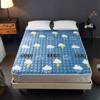 法兰绒床垫双人1.8m床褥子1.5冬天保暖学生宿舍单人榻榻米垫被1.2 白云闪电 0.6m宽*1.2m长