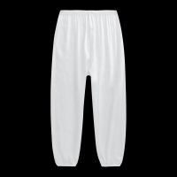 女士夏季人造棉绸灯笼裤妈妈广场舞蹈裤太极拳长裤中老年薄款休闲 白色 [灯笼裤] S 码/身高140-149cm