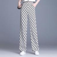 雪纺高街风阔腿裤子女2021新款夏季学生韩版显瘦宽松垂感休闲直筒 RW白色 L 80-105斤