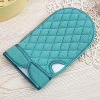 搓澡巾搓背巾拉背条男擦背双面强力去污搓泥神器长条洗澡巾后背女 单个方格花青澡巾