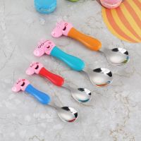 304不锈钢卡通勺子儿童勺可爱小勺子小孩吃饭勺小猪佩奇餐具勺叉 佩奇勺+乔治勺