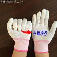 登升669手套劳保耐磨 无硅尼龙涂胶pu涂掌涂指工作薄款无尘防静电 涂指(12副) S