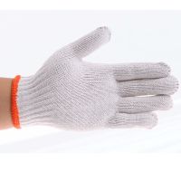 劳保线手套棉线手套耐磨尼龙手套工地工作干活劳动男女白手套批发 400克普通棉线36双
