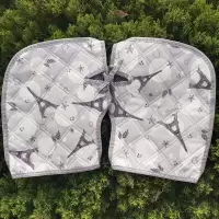 电动电瓶车防晒手套夏季摩托车电瓶车挡风把套防紫外线防水护手罩 灰 智慧塔(把套)