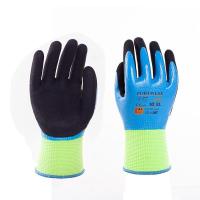 抓螃蟹小龙虾防夹杀鱼手套防刺防水防扎防滑钢丝五级防割切肉水产 防水防刺2级防割4级(2双) L