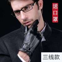 男士女士皮手套秋冬季骑行电动车保暖防水防风加绒骑车摩托车手套[11月21日发完] 男士高端加绒触屏