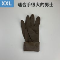 贴手加长加厚卖鱼手套冬季杀鱼手套防刺防水防滑杀鱼专用手套薄款 咖啡色XXL码*20只[右手]