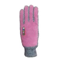 真皮手套男秋冬季加绒加厚保暖防风防滑骑车开车摩托车触屏棉手套 女猪皮粉紫色 均码