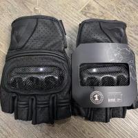 摩托车国产丹尼斯半指手套赛车机车骑行装备防摔透气夏季男女 黑色 S