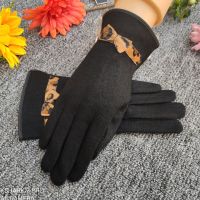 大款加绒皮手套男冬加厚防寒保暖男女士棉手套冬季棉手套骑车防风 女式羊绒手套(秋冬薄款)