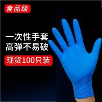 万力一次性手套盯青合成手套实验用,餐饮纹绣染发防水防油[11月25日发完] 无粉蓝色舒适耐用20只 S号