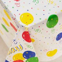 一次性塑料桌布台布加厚长方形甜品台布置生日派对ins风装饰家用 气球款桌布1张