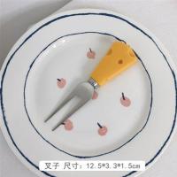史努比可爱水果签 ins韩国卡通儿童水果叉便当叉日式便携蛋糕插 奶酪叉子[1个装] 叉子
