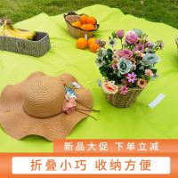 野餐垫户外便携防水防潮垫加厚郊游野餐布春游野炊ins风秋游地垫 纯色果绿 迷你号[单人坐垫]0.5m*0.5m
