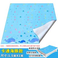 加厚防潮垫睡垫铝膜加厚春游垫子野餐垫爬爬垫宝宝儿童婴儿爬行垫 普通海豚[3mm1.5*1]无袋子
