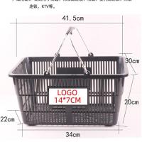 购物篮手提篮铁腕提手购物篮买菜篮 中号灰色