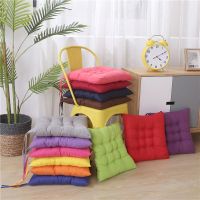 冬季加厚羊羔绒坐垫 学生毛绒椅子垫餐椅垫办公室绒面垫子长绒垫 磨毛特价款(随机花色) 35*24cm
