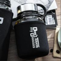 艾泉耐热车载玻璃水杯超大容量700ml过滤泡茶杯子男随手杯便携杯 700ml本色