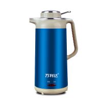 万利达保温电热水壶家用烧水壶防烫电水壶不锈钢电壶大容量开水壶 [海水蓝/标配电源线60CM]