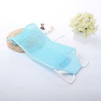 婴儿洗澡架神器防滑宝宝洗澡网浴盆海绵垫圆盆浴架网兜浴网悬浮垫 蓝色无枕头 无防滑