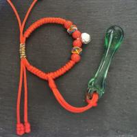 花椒木磨牙棒婴儿无毒宝宝防吃手神器玻璃磨牙棒天然花椒树咬牙棒 1个铃铛手链玻璃磨牙棒