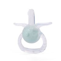 宝宝手摇铃手指牙刷牙胶婴儿磨牙棒儿童玩具防吃手神器硅胶可水煮 绿海龟摇铃牙刷牙胶食品级硅胶可水煮