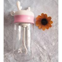 咖啡奶昔全自动搅拌杯子Tritan摇摇杯女夏手动蛋白粉健身电动 粉色鹿角款送电池杯刷小礼品