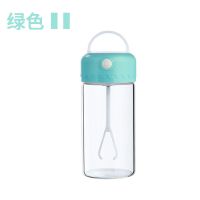 摇摇杯蛋白粉速摇杯搅拌奶昔咖啡水杯玻璃杯子全自动小型电动家用 绿色高硼硅玻璃材质-耐高温 搅拌杯