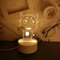 小夜灯宇航员科比奥特曼小猪佩奇皮卡丘男女学生高考创意毕业礼物 萌小牛 单暖色(普通包装)