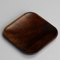 功夫新款茶道黑檀木茶杯垫竹制茶杯垫子实木隔热垫中国风茶具家用 黑檀四方杯垫 单片