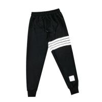 春秋季潮流韩版百搭ins潮牌四道杠休闲裤子精神小伙九分束脚裤男 四杆裤黑色 S