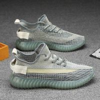 PLOVER啄木鸟椰子350v2白冰淇淋真爆2021夏季新款休闲百搭女鞋 奶茶蓝 单色底 35 标准女码