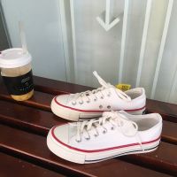 2021秋季新款鹅黄色1970s百搭高帮帆布鞋女加绒街拍鞋子女ins棉鞋 基础白低帮 35 收藏店铺优先发货