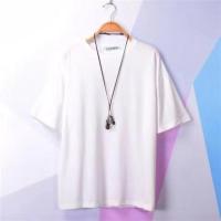 短袖T恤男夏季2021新款ins潮流体恤潮牌卡通情侣印花宽松男装上衣 [1件]纯衣白色 M
