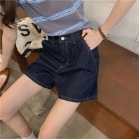 高腰直筒喇叭牛仔裤女秋季2021年新款韩版弹力拼色个性显瘦九分裤 56[短款] S