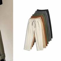 牛仔裤男宽松束脚ins潮牌潮流情侣休闲裤春秋黑色浅色九分裤子男 随机2 S