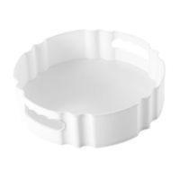 防滑放调味料瓶佐料厨房家用品收纳盘收纳盒,直径24Cm花边型 防滑放调味料瓶佐料厨房家用品收纳盘收纳盒,直径24Cm花边