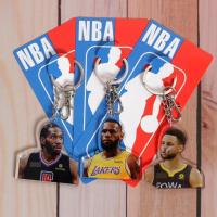 NBA篮球钥匙链圈 科比詹姆斯库里杜兰特欧文亚克力挂件球迷纪念品 注意:亚克力表面有一层保护膜!