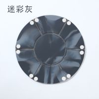 简约创意时尚硅胶折叠果盘干果点心盘水果篮家用户外便携餐碗防摔 折叠果盘(迷彩灰)