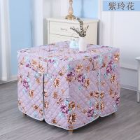 新款烤火罩电炉罩烤火炉罩套电暖炉桌罩套烤火桌布罩烤火被正方形 紫铃花-四片加厚 60*60高度64