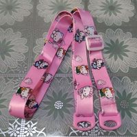 儿童塑料水杯挂绳宝宝吸管保温杯手柄杯背带水壶提绳带子通用配件 5号加长款粉色小猫(可斜跨)配件不退换货请您咨询客服