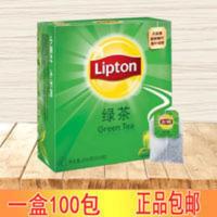 立顿绿茶 100包200g 精选黄山绿茶 办公休闲袋泡茶绿茶茶包 200g