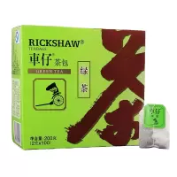 车仔绿茶100包袋泡茶包200g 车仔茶100泡茶包车仔袋泡绿茶包立顿 车仔绿茶200g/100包