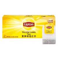 立顿绿茶包冲泡袋泡茶优选绿茶茶叶袋泡茶25包50g盒装 红茶25包(50克)