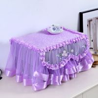 全包通用微波炉罩盖布烤箱罩防尘帘防油防污蕾丝盖巾简约万能盖巾 吉祥炫彩紫 微波炉烤箱专用罩50*35*30