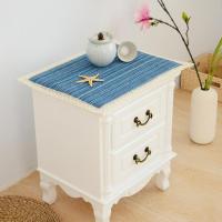 家用床头柜盖布现代简约编织长方形斗柜鞋柜小桌布卧室防尘盖巾 暮汐(花边款) 40*45cm