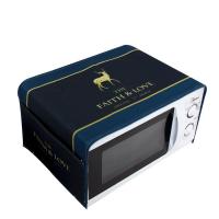 简约北欧几何防水微波炉盖布防尘罩加厚棉麻防油烤箱盖布35X95 金线条小鹿