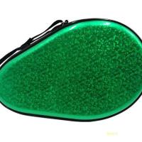 [微风乒乓]乒乓球拍套高级硬质方形拍套双层硬壳乒乓球拍包 亮片葫芦形绿色