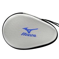 高级亚萨卡乒乓球拍套包双层硬质横拍乒乓球拍保护套专业级方形 美津浓葫芦形球拍包[银色]只能装短拍